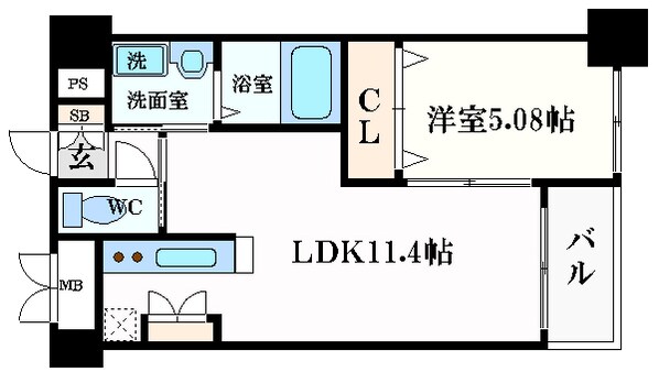 ノルデンハイム江坂の物件間取画像